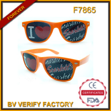 F7861 2016 en gros plus tard haute qualité Custom sténopé lunettes de soleil mode avec échantillon gratuit